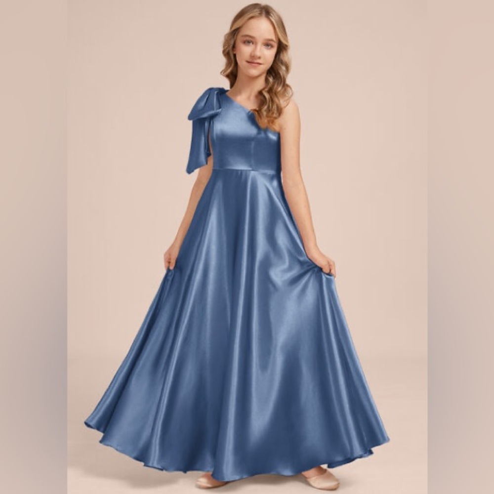 Slate Blue Girls Formal Dress